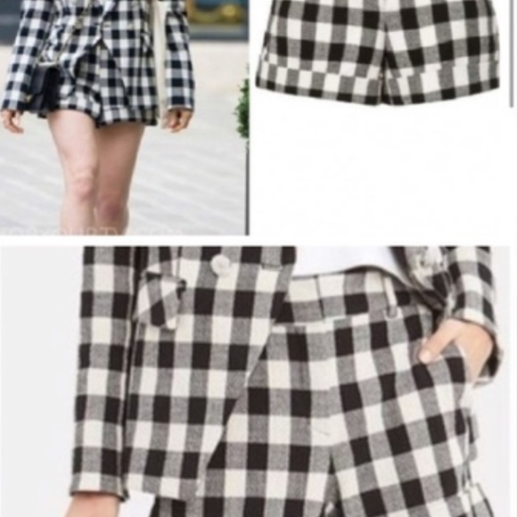 Veronica Beard Carito Textured Gingham Shorts - Picture 2 of 8